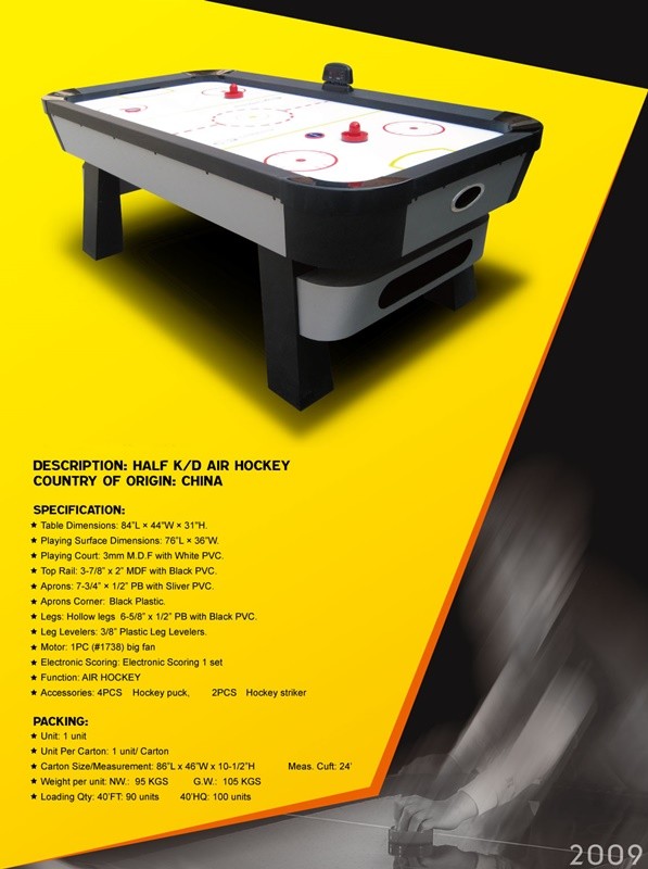 Fashion 7FT Air Hockey Table MDF PVC Lamination With Electronic Scoring System