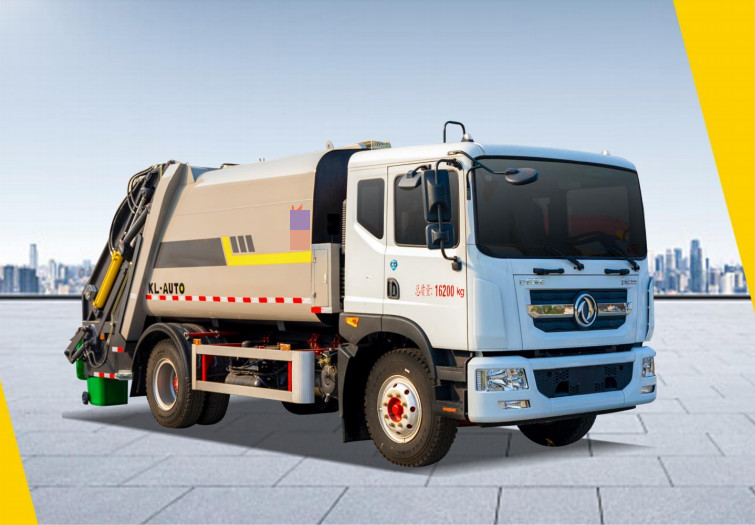 Dongfeng 13-Square Compressed Garbage Dump Truck Rear Drive Diesel 4 × 2 Manual Transmission