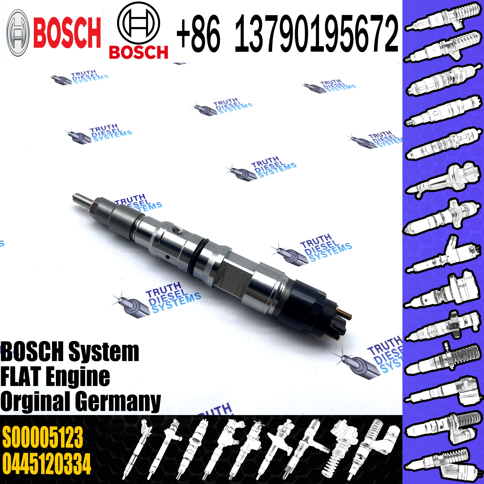 Diesel Fuel Injection Nozzle 0 445 120 344 Common Rial Injector 0445120334 S00005123 With High Quality For WEICHAI