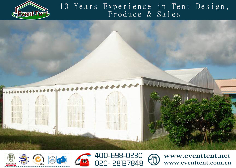 Outdoor Pagoda Party Tent Fireproof Color Optional With PVC Fabric Cover