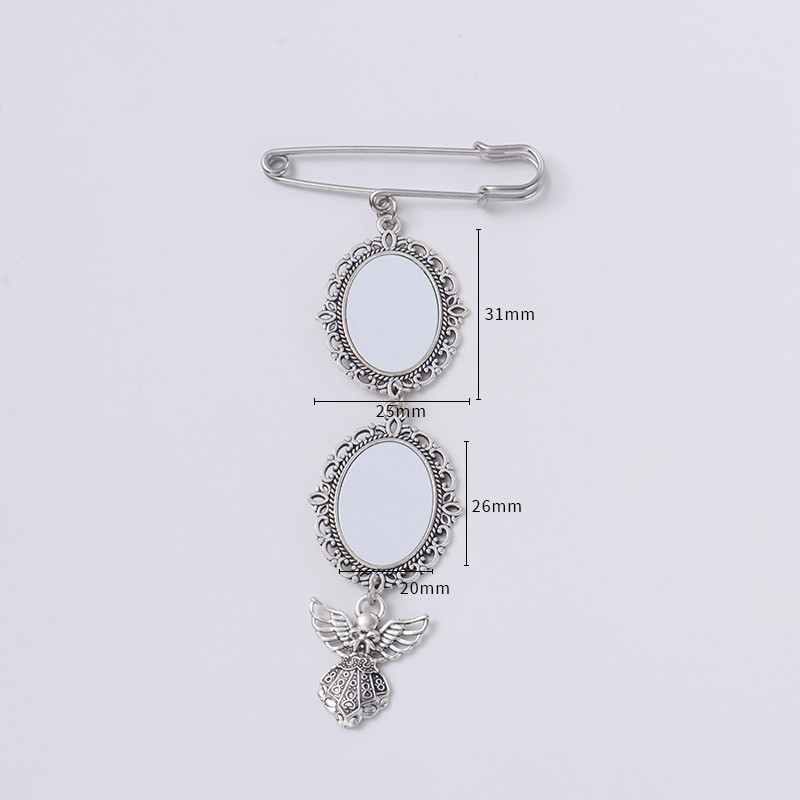 Sublimation Blank Metal Brooch Pendants Sublimation Brooches Pendant
