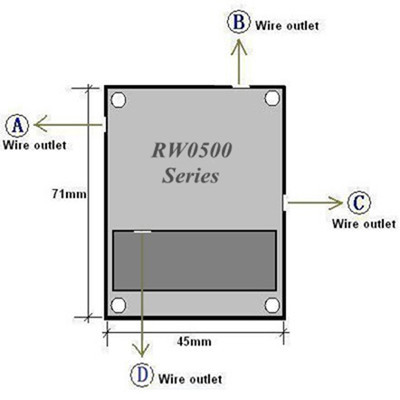 RUIWOR RW0509 Cuboid Retractable Tether with Loop Cable End
