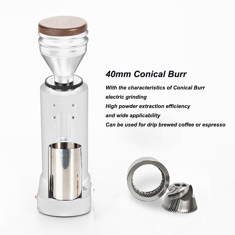 180W Commercial Coffee Maker with Electric Stainless Steel Conical Burr Coffee Grinder