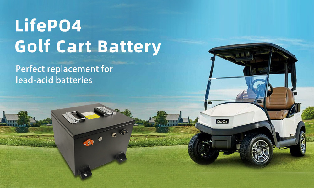 48V Golf Cart LiFePO4 Lithium Ion Battery 100Ah Fast Charging With Intelligent BMS