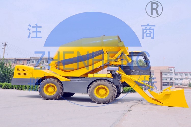 270 ° Discharge Angle Mobile Concrete Mixer Truck , Automatic Self Loading Transit Mixer