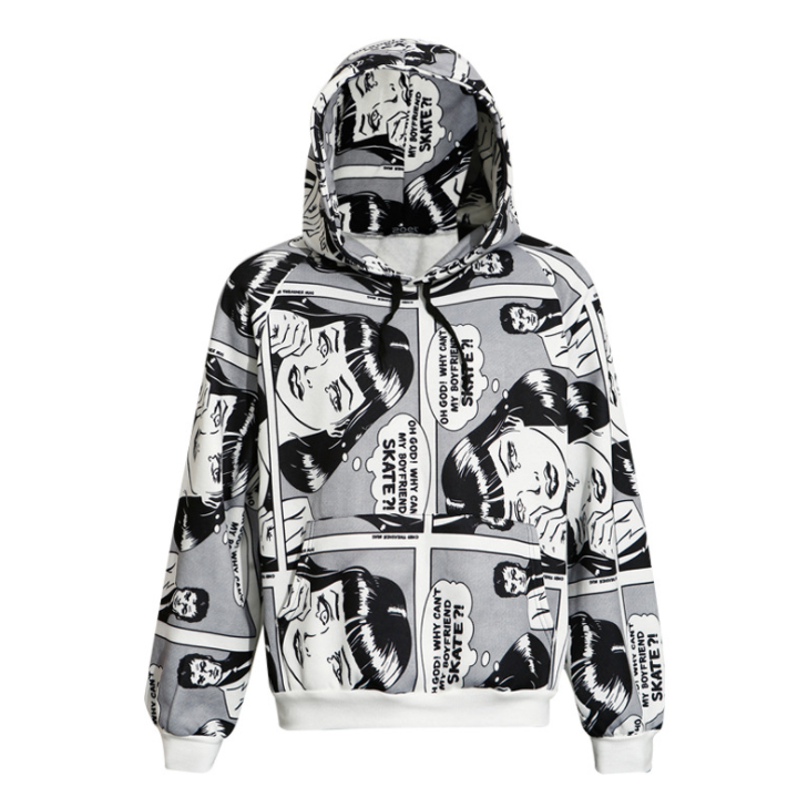 Factory wholesale hoodie with hood all over print custom hoodies