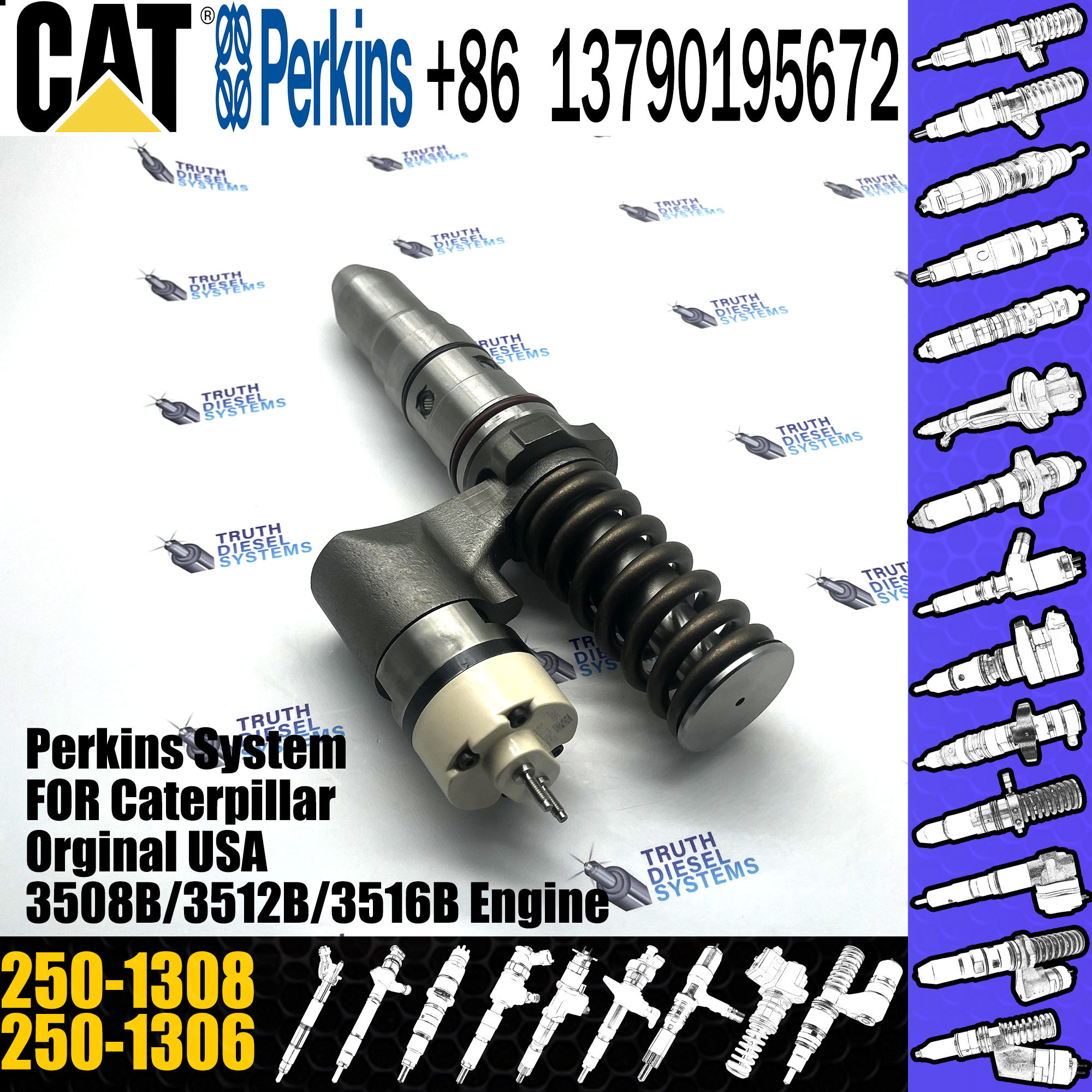 Remanufactured Injector 250-1304 250-1306 250-1308 FOR engine 3508B/3512B/3516B