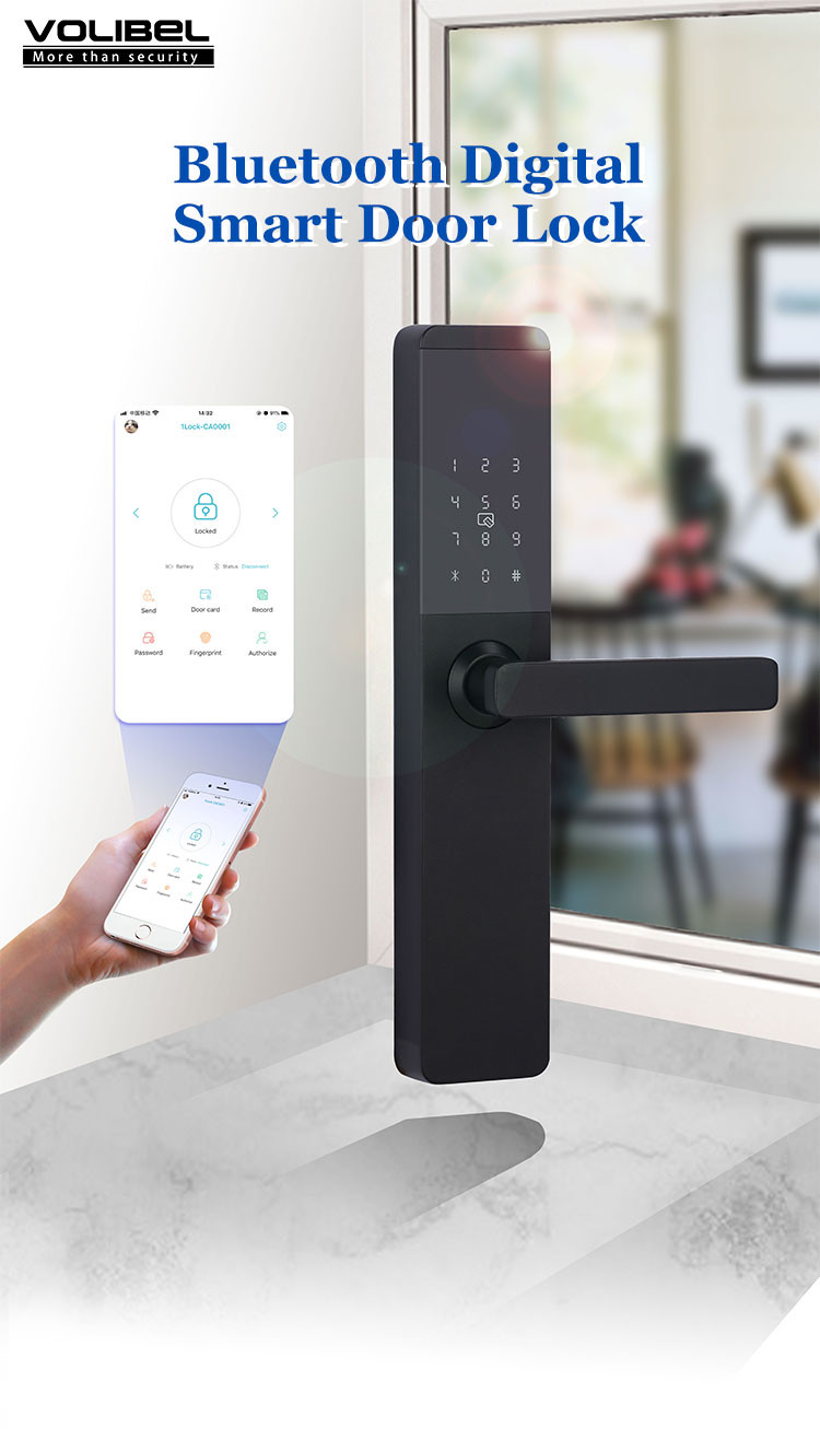 CE Certificate Wifi Smart Lock Outdoor Smart Door Lock With Semiconductor Sensor