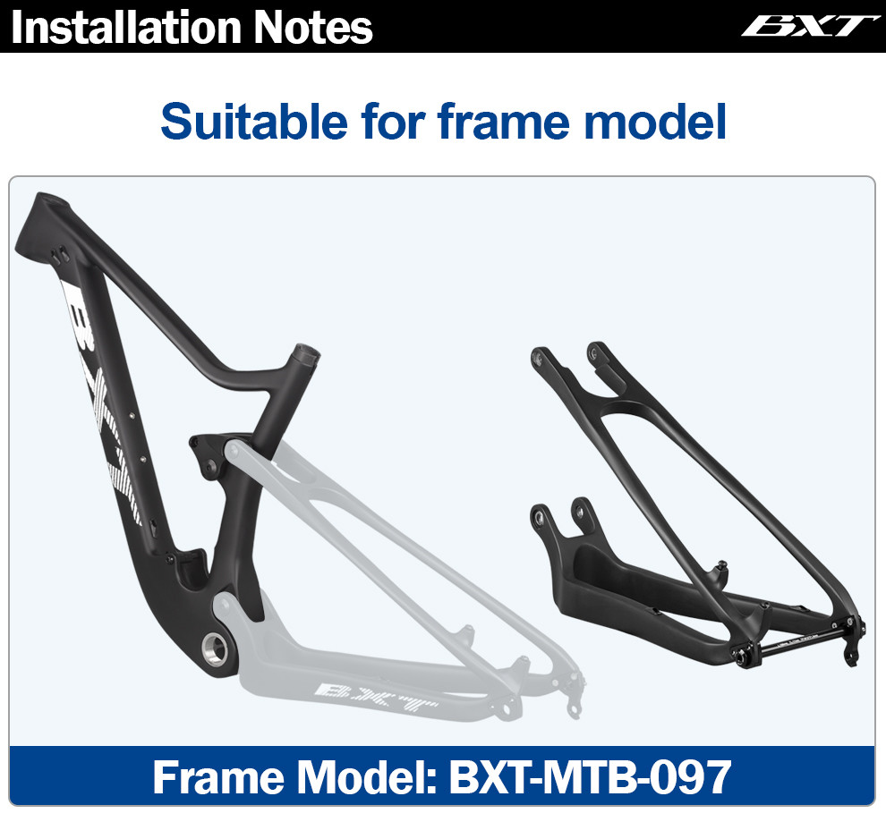 XC Full Suspension Bike Frame Part 29 Mountain Bike Boost Frame Rear Forks