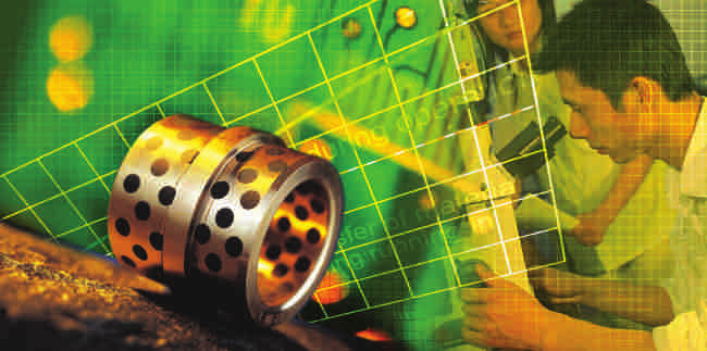 Solid Lubricant Manganese Bronze Sliding Bearings Flanged Plate CuZn25AI5Mn4 C86300