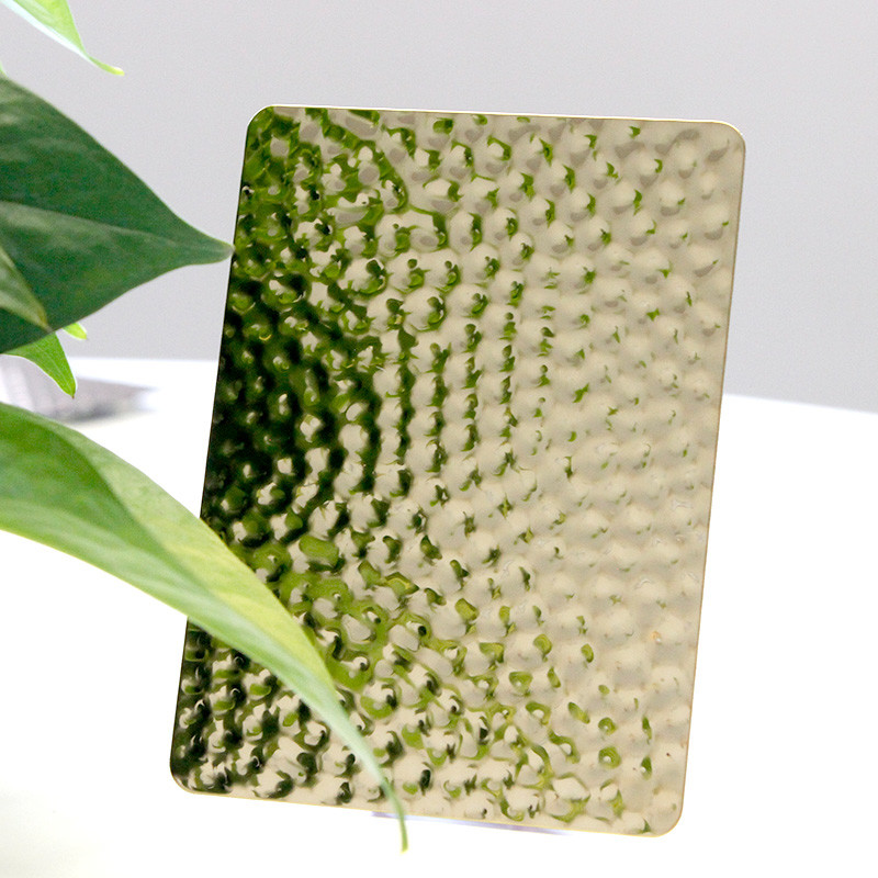 Golden Water Ripple Hammered Decorative Stainless Steel Sheet For Ceilings Walls And Plates