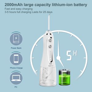 2000mAh USB Charging Cordless Water Flosser