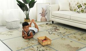 Quality Ice Silk Floor Carpet Rug Living Room Rattan Floor Runner For Cool Summer for sale