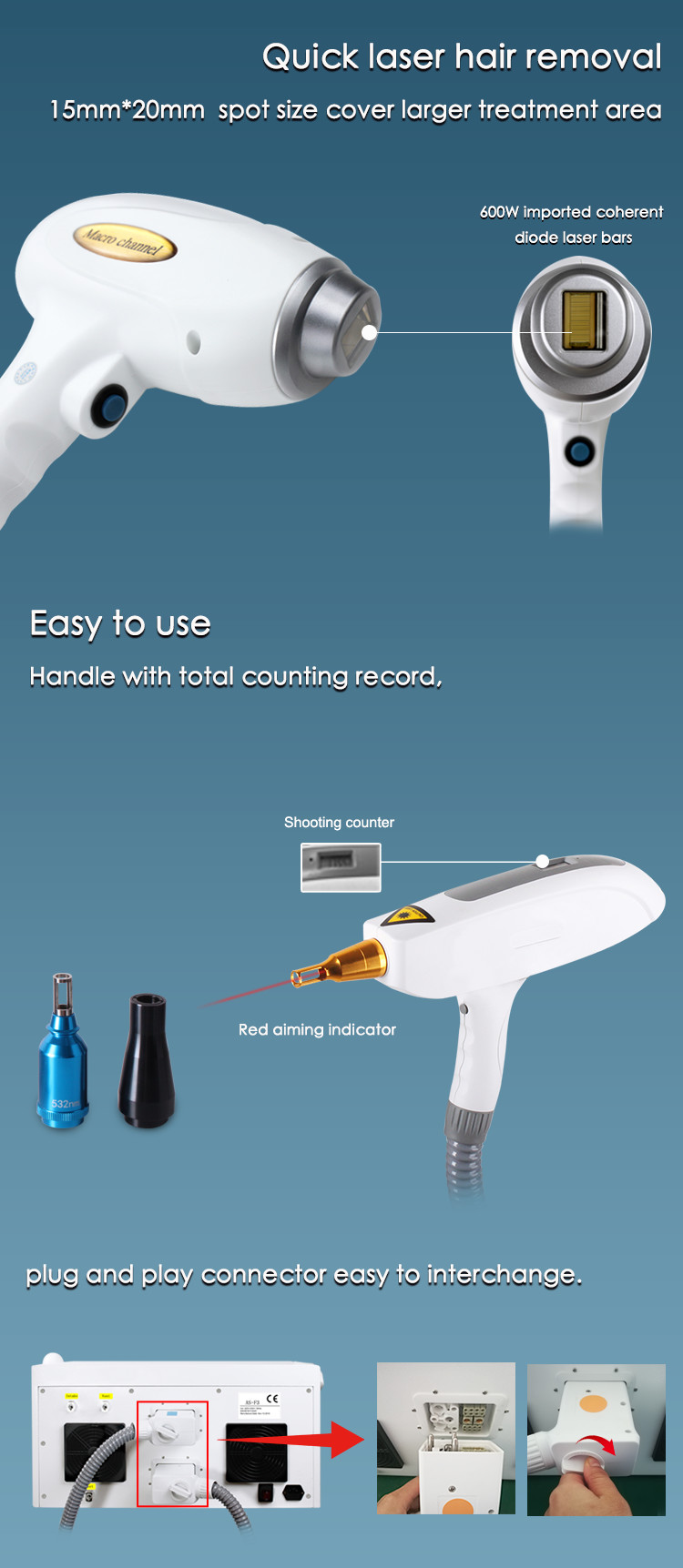 Nd YAG Picosecond Laser Tattoo Removal Multifunction Beauty Machine 808nm 2 In 1