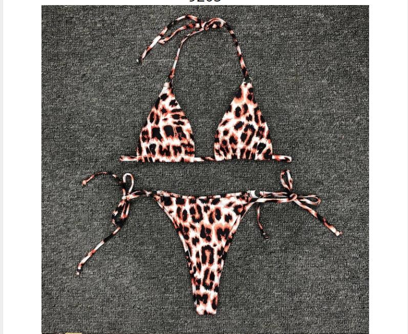 Womail Alluring Biquini Leopard Printed Bikini Push-Up Padded Swimwear Women's