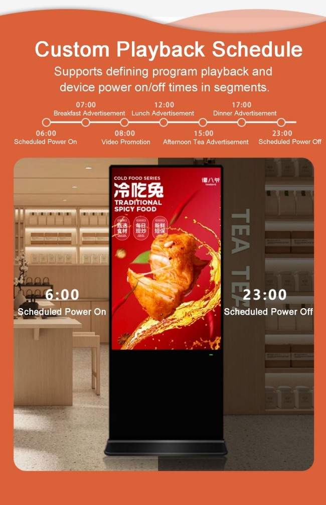 8 Array Mic 75 Inch Vertical Interactive Totem LCD Advertising Display With Android Operating System