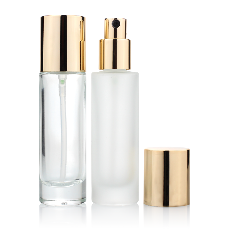 Luxury Small Square 30ml Foundation Bottle Screen Printing With Metal Screw Cap