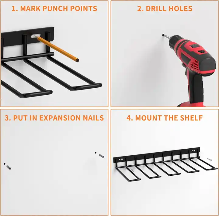 Metal Type Heavy Duty Garage Tool Organizers Power Tool Storage Racks