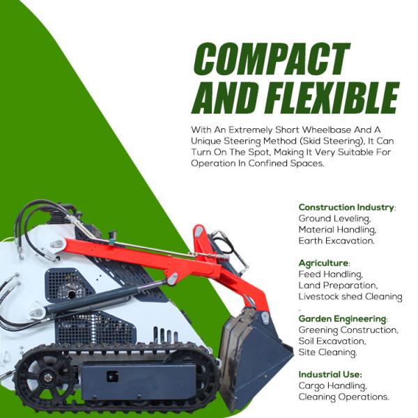 Free Shipping Mini Skid Steer Loader Cheap Wheel Loader CE EPA Engine Compact Skid Steer Diesel Gasoline Loaders