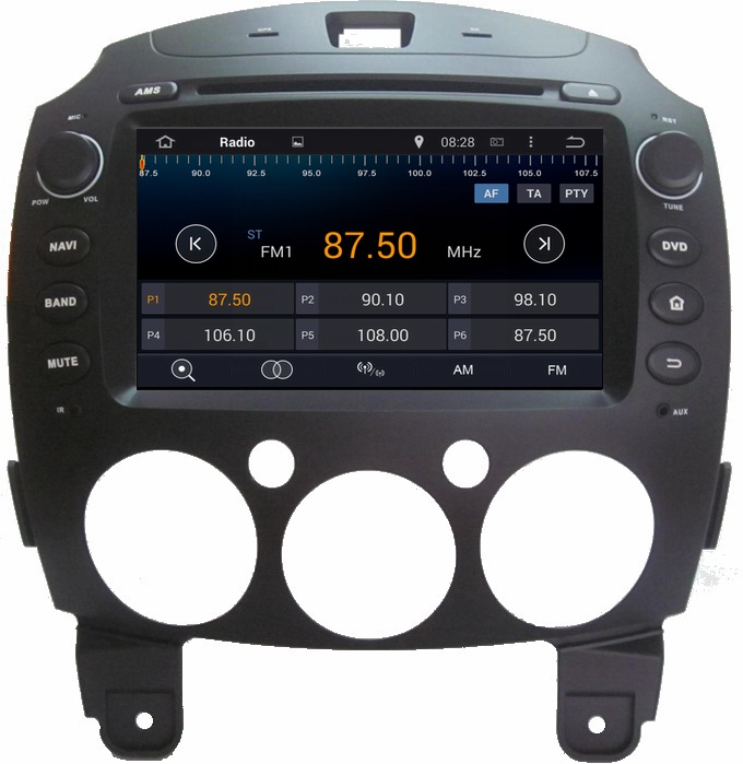 Ouchuangbo DVD Player GPS radio Mazda 2 2010-2012 android 4. 4 3G Wifi iPod Touch Screen