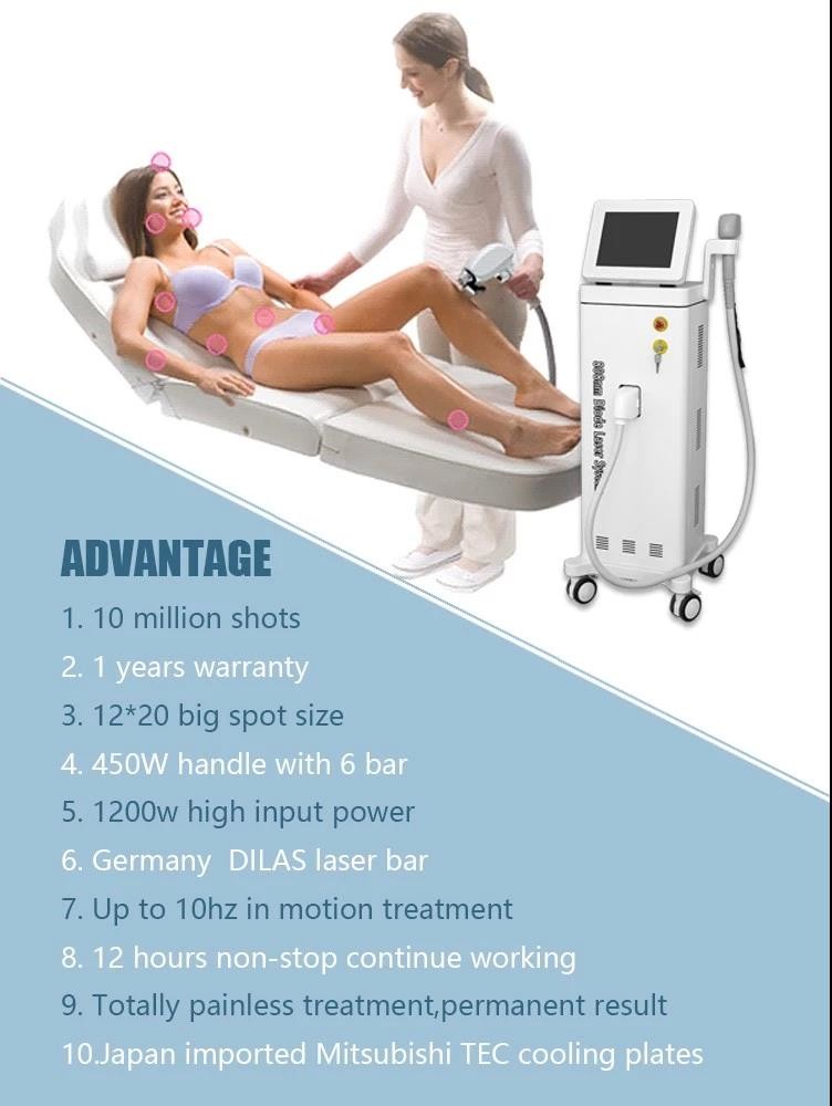 diode laser 808nm hair removal machine for sale / 808nm diode hair removal laser equipment LF-647A