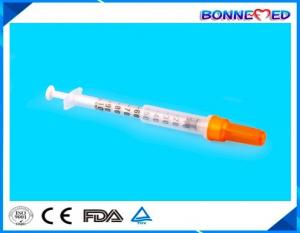 Quality BM-4015 Medical Sterile Disposable Saftey Insulin Syringe with Orange Cap for sale