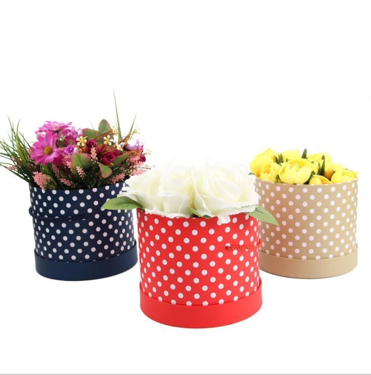 China Wholesale Customized Logo Round Shape Flower Box with 100% Recyclable Paper, Free Samples Available Paper Packaging Box