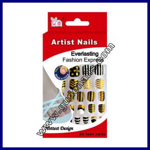 Quality Maroon Dark Acrylic Fake Nails / Foil False Nail Tips , 24pcs for sale