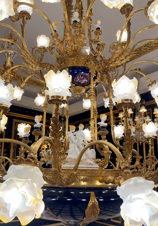 European Elegance Large 2 Story Foyer Chandelier Big Light Fixtures Museums Historic Buildings