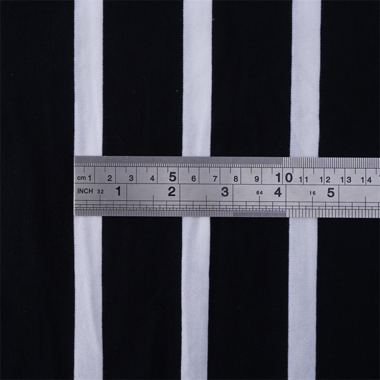 Breathable And Sweat-Absorbent Durble And Smooth Striped Knit Fabric For Casual Wear