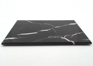 China Black Small Marble Chopping Board Durable Rectangle Round Edge Backside on sale