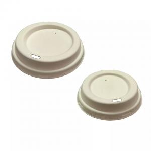 China Non Smell Biodegradable Cup Lids Eco Friendly For Sugar Cane Pulp on sale