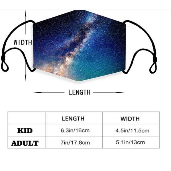 Dustproof Adjustable EarLoop Decorative Cloth Face Mask