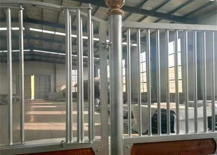 Galvanized Silver Steel Metal Frame Horse Stall Front Heavy Duty