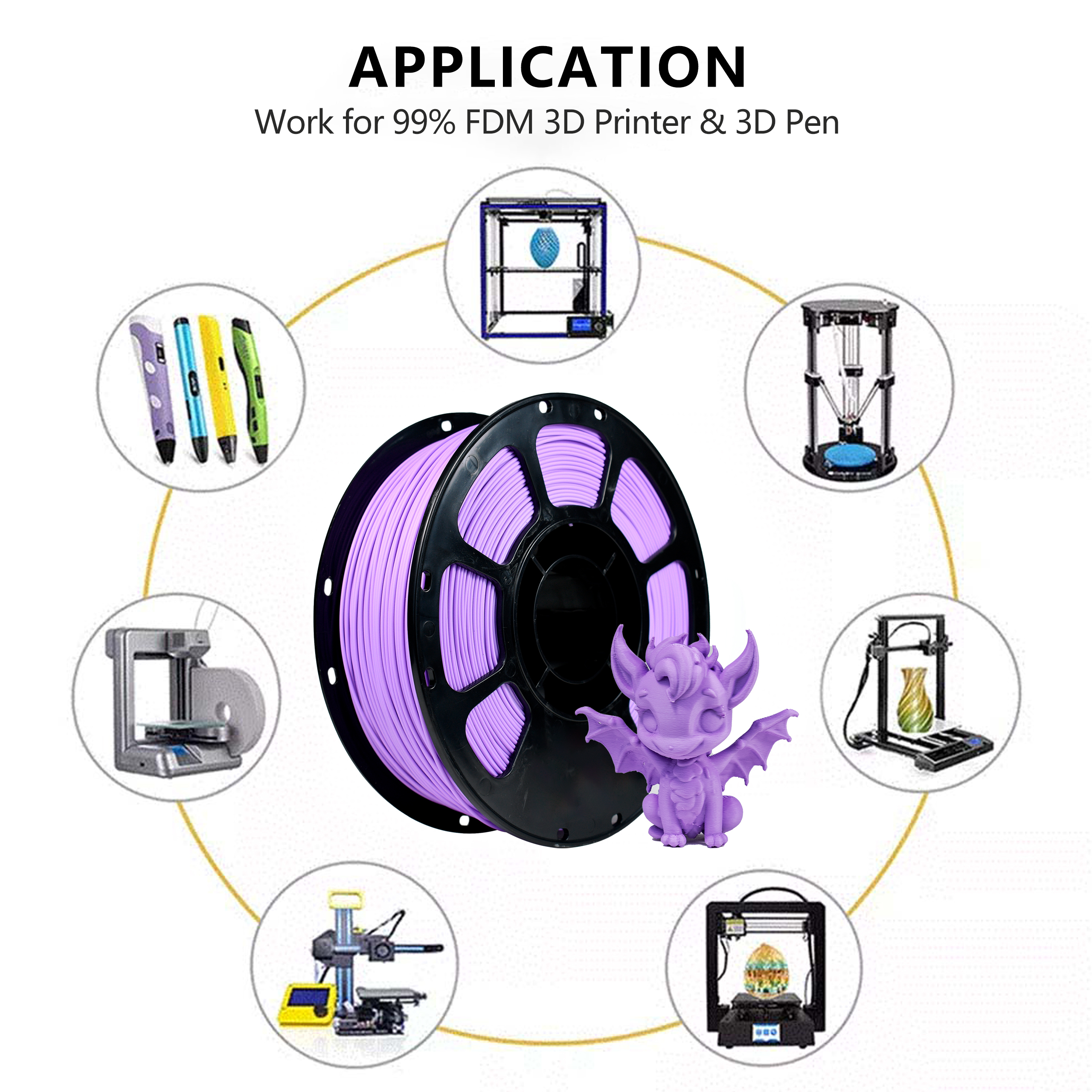 iboss PLA+ Matte Filament 3D Printing Filament Matte Lilac Purple PLA+ Filament 1000g 3d Printer