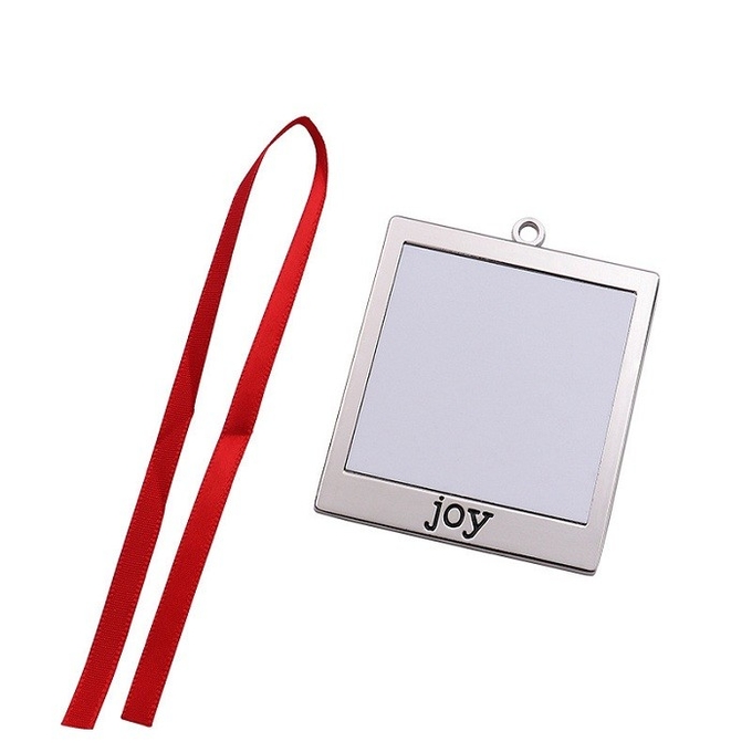 Christmas Tree Hanging Ornaments Sublimation Metal Christmas Pendant Heat Press Ornament For DIY