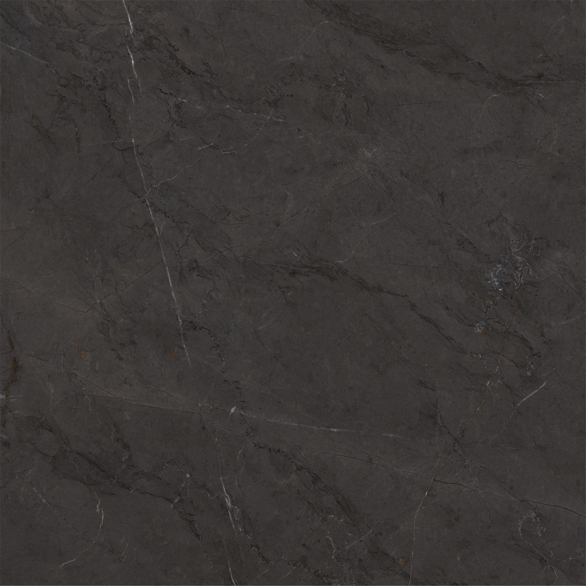 No Fade Dark Gray Marble Polished Sintered Stone Slabs 1200x1200mm For Hotel