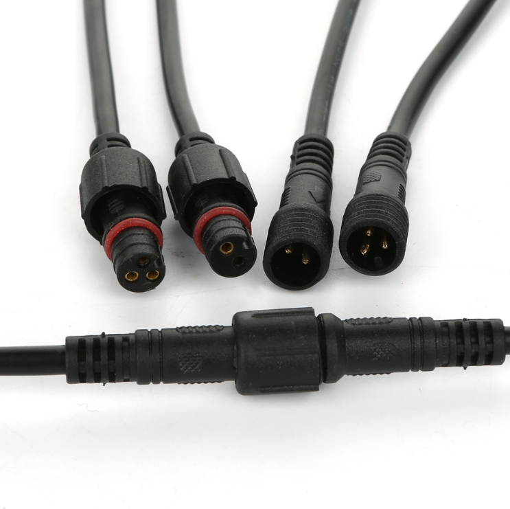 North America Market Waterproof Electric Plug Connector 2 Pin 4 Pin 6 Pin Male Female