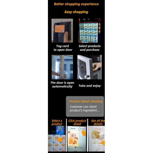 Bread Cooling Locker Vending Machine With 22 Inch Screen And Card Reader