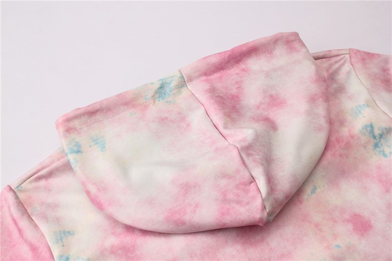 Autumn Tie Dye 3d Digital Print Mens Oversized Pullover Hoodie