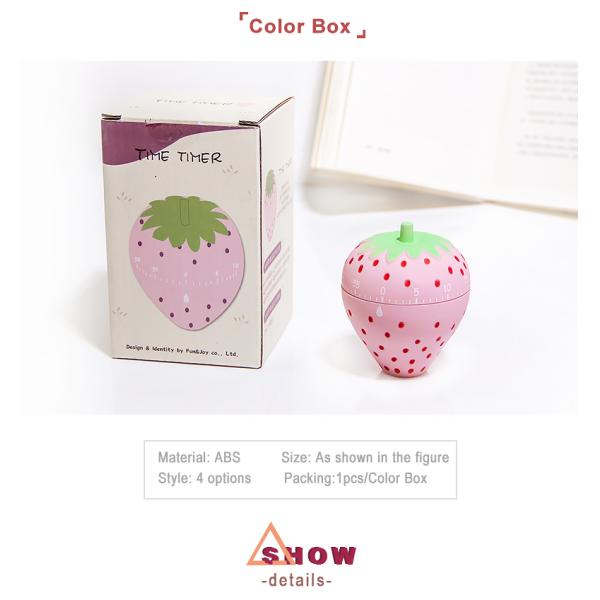 Kingda Fruit Shape 60 Minute Kitchen Timer , ABS ODM cute countdown timer