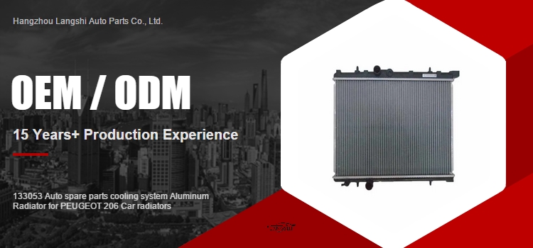 Customized 133053 Aluminum Radiator for PEUGEOT 206 Hatchback 2A/C Cooling System