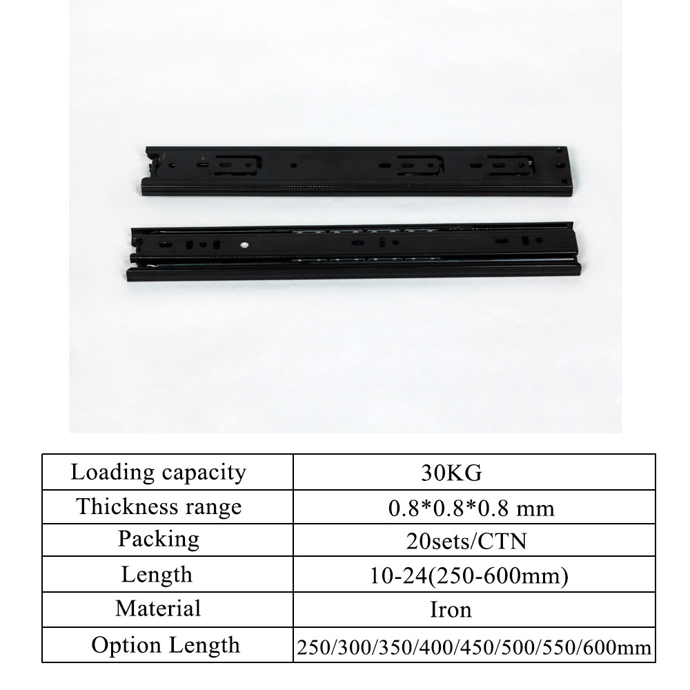 SGS 45mm 3 Folding Full Extension Drawer Runners