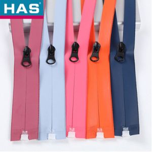 China Durable Waterproof Zippers Pink Blue Watertight Zipper Smooth Style on sale