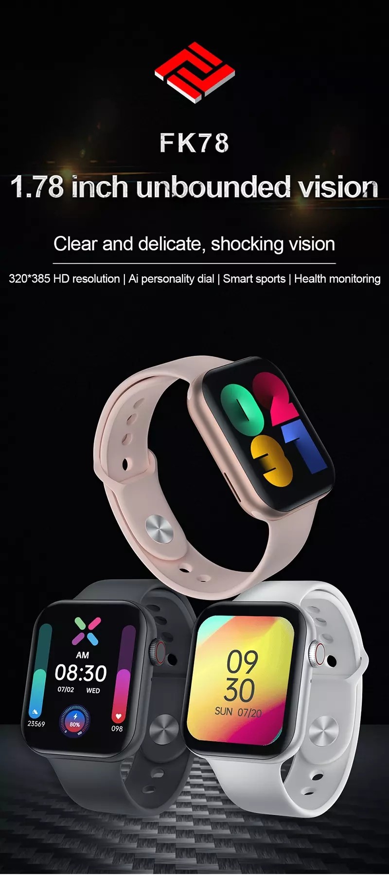 1.78 Inch Tracker Bluetooth Calling Smartwatch For Android Ios