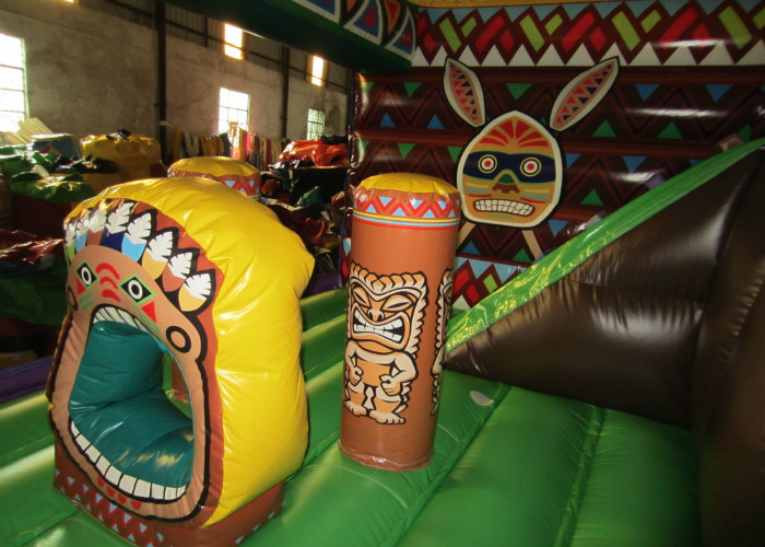 Inflatable Indian type jump house PVC inflatable bouncer colourful inflatable combo house for kids under 15 years old