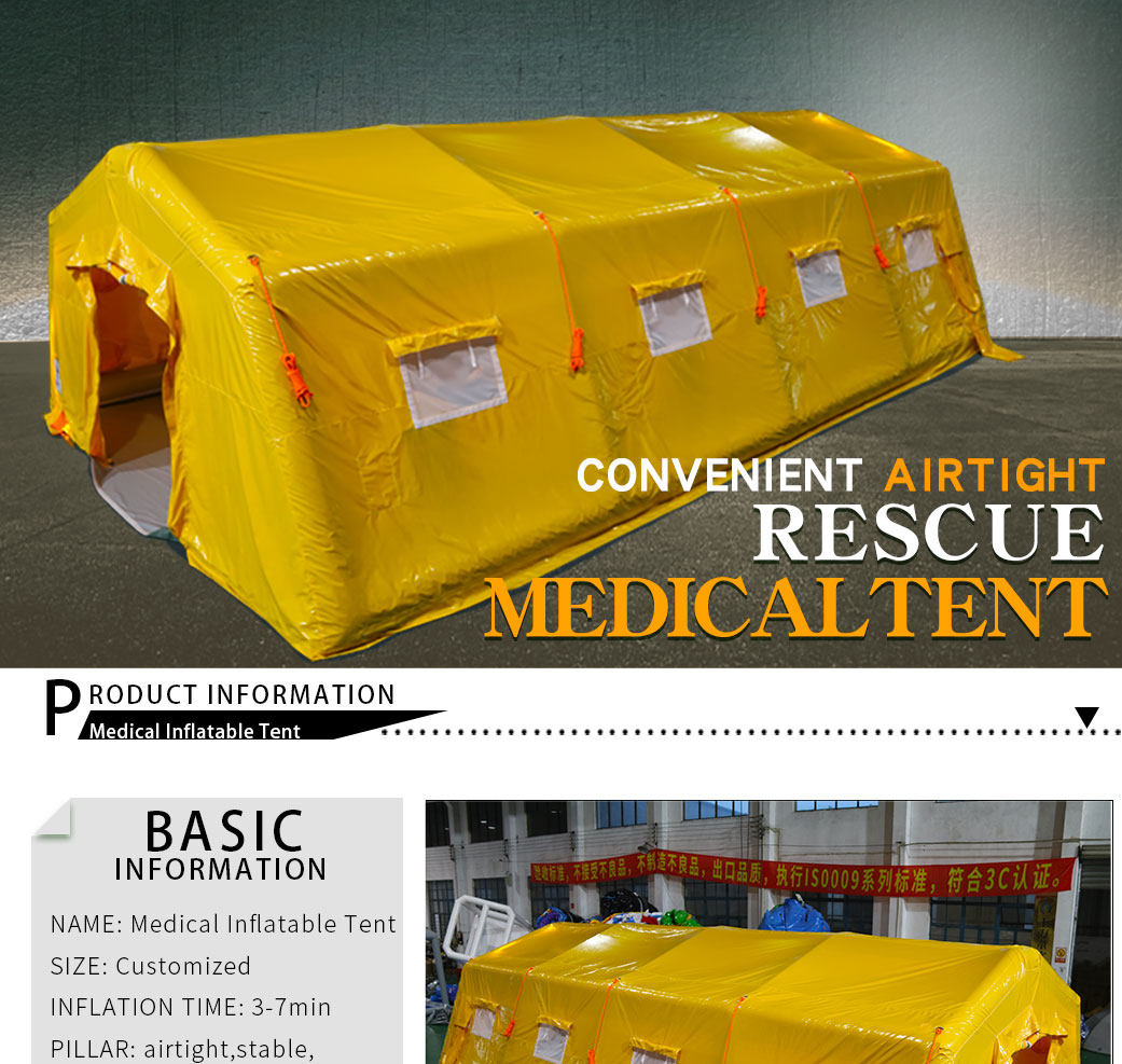 Quick Install Double Layer Four-Season Outdoor Waterproof Inflatable Emergency Medical Isolation Tent