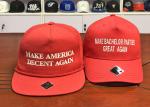 Wholesale cotton twill make America great again red custom logo color baseball