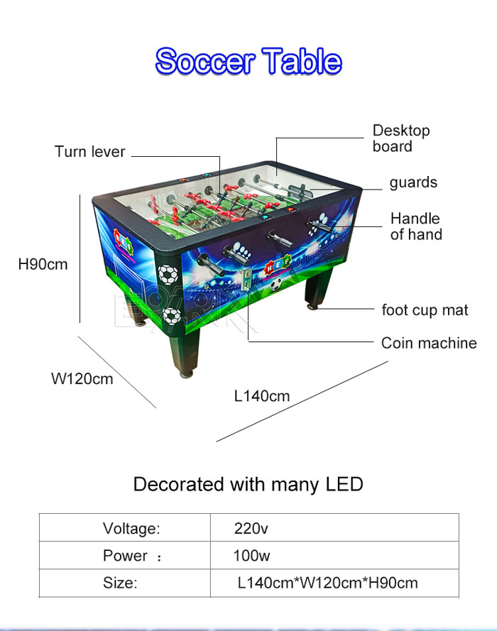 Soccer Table Wooden Toys Sports Equipment Football Table Indoor Arcade Machine