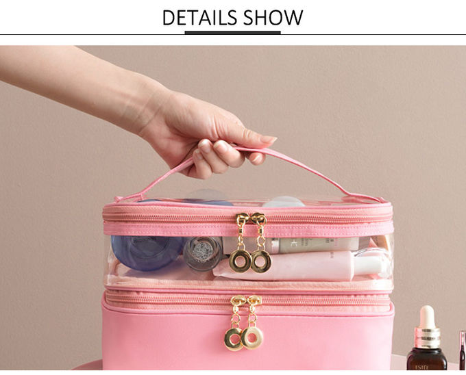Large Capacity Portable Waterproof PVC Cosmetic Case